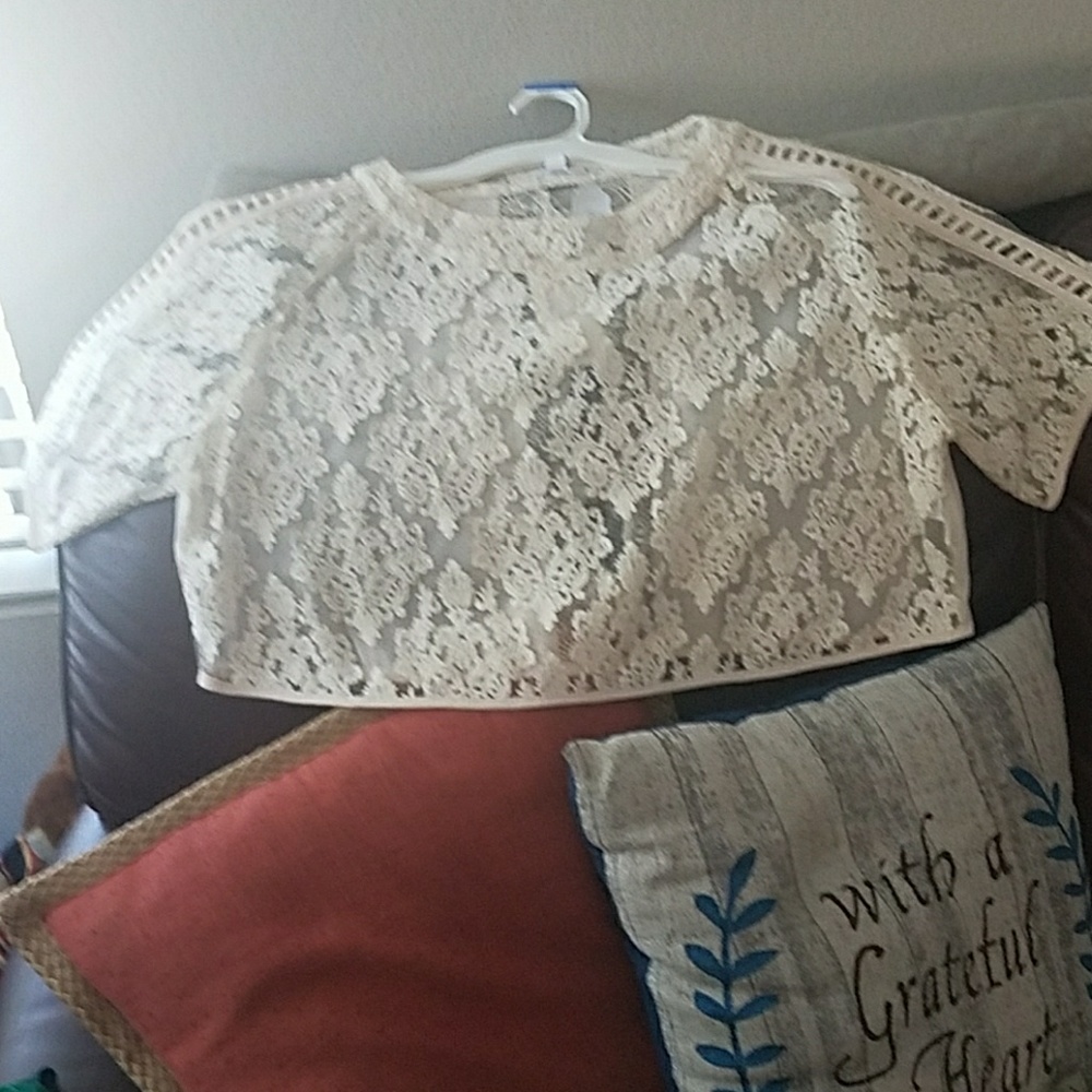 lace top  by pursue size large , never been worn